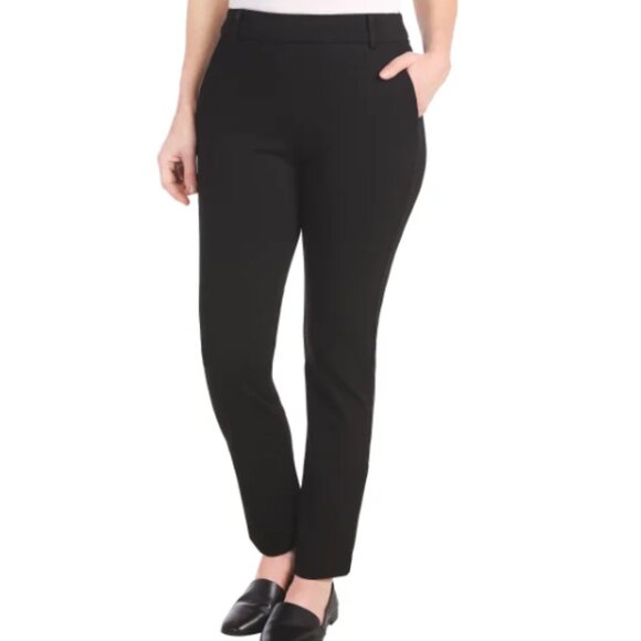 NWT Dalia Womens Tummy Control Twill Pull On Pant Black Size S $60 11HL051 - Picture 1 of 3